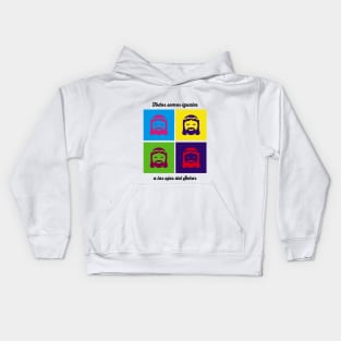 jesus, cristo, dios, jesuscristo, pop art, popart, vector, dibujo, cristianismo, cristiano Kids Hoodie